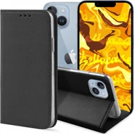 Etui i futerały do telefonów - Hello Case ETUI Z KLAPKĄ DO IPHONE 14 CZARNE ZAMYKANE MAGNETYCZNE KABURA FUTERAŁ FLIP - miniaturka - grafika 1