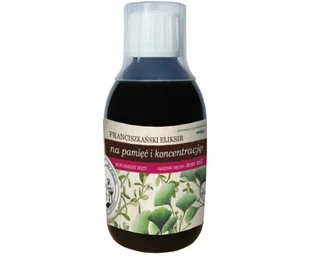 Franciszkański ELIKSIR NA PAMIĘĆ I KONCENTRACJĘ 250ml Herbarium św. Franciszka - Suplementy naturalne - miniaturka - grafika 1