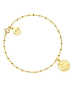 Bransoletki - Złota bransoletka z medalikiem - miniaturka - grafika 1