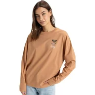 Koszulki i topy damskie - Roxy Dune Explorer Damska koszulka brązowa XXL - miniaturka - grafika 1
