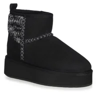 Botki damskie - EMU Australia botki damskie Stinger Knit Flatform Black-36 - miniaturka - grafika 1