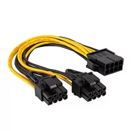 Kable - Adapter Kabel PCI-E 8-pin / 2x PCI-E 6+2-pin Akyga - miniaturka - grafika 1