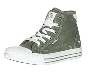 Sneakersy damskie - MUSTANG Damskie 1420-502 sneakersy, zielone/szare, 40 EU - grafika 1