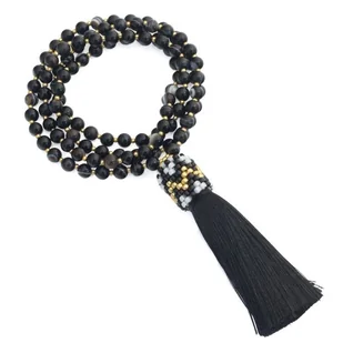 Długi naszyjnik Mala z chwostem Agat / JG. Projekt - Naszyjniki - miniaturka - grafika 1