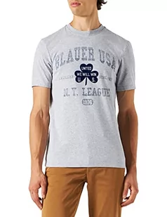 Blauer T-shirt męski z krótkim rękawem, M93 szary melanż, 46 - Koszulki męskie - miniaturka - grafika 1