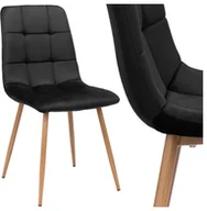 Krzesła - Krzesło welurowe MONTANA VELVET czarne - miniaturka - grafika 1