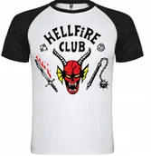 Koszulki męskie - KOSZULKA STRANGER THINGS HELLFIRE CLUB SPORTOWA NA WF r. 3XS 7-8 LAT - miniaturka - grafika 1