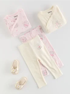 Reserved - Legginsy Kubuś Puchatek 2 pack - pastelowy róż - Spodenki dla niemowląt - miniaturka - grafika 1