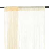 Zasłony - vidaXL Zasłony sznurkowe, 2 sztuki, 140x250 cm, kremowe - miniaturka - grafika 1