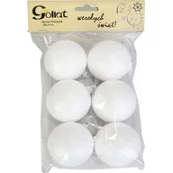 Ozdoby bożonarodzeniowe - Kule styropianowe 6,6 cm 6 sztuk białe - miniaturka - grafika 1