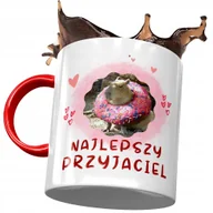 Kubki - Kubek Czerwony Kapibara Urodziny Imieniny Prezent z Nadrukiem ze Zdjęciem + Opakowanie na prezent (wzór 02) - miniaturka - grafika 1