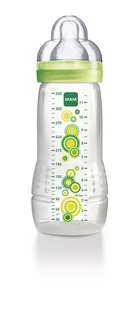 MAM, Baby Bottle Circles, Butelka PC + smoczek, szybki przepływ, 4m+, Zielona, 330 ml - Butelki dla niemowląt - miniaturka - grafika 1