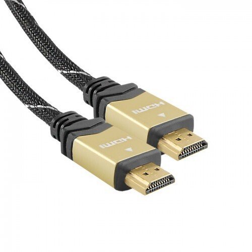 Kabel Qoltec HDMI A - HDMI A 5 m kabel HDMI HDMI Typu A Standard Czarny, Złoto 27607