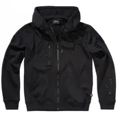 Odzież taktyczna i umundurowanie - Brandit Bluza rozpinana z kapturem Tactical Sweat Jacket - Czarna XXL - miniaturka - grafika 1