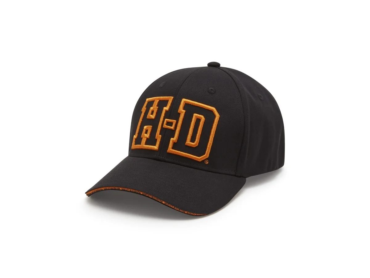 Czapka Harley Davidson Softail Stretch Fit czarna męska z daszkiem