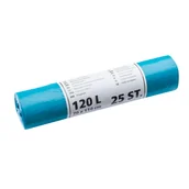 Worki na śmieci - Worki FlexStandart 120 l 0,03 mm niebieskie 25 sztuk Scley - miniaturka - grafika 1