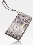 Portfele - PORTFEL DAMSKI SKÓRZANY DUŻY LAKIEROWANY STEVENS Szary + Różowy Błyskotka - Szary + Różowy Multi - miniaturka - grafika 1