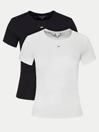 Koszulki i topy damskie - Tommy Jeans Komplet 2 t-shirtów DW0DW21430 Kolorowy Slim Fit - miniaturka - grafika 1