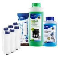 Akcesoria i części do ekspresów do kawy - Zestaw Delonghi - AL-S002 6szt, Odkamieniacz Aqualogis Verde 500ml, Płyn Czyszczący System Mleczny Latteo 250ml - miniaturka - grafika 1