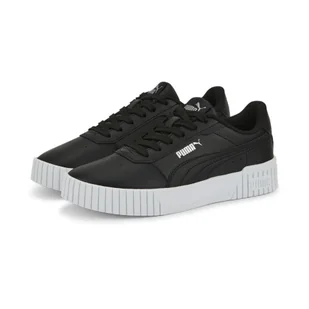 Młodzieżowe sneakersy Carina 2.0 PUMA Black Silver Gray - Buty trekkingowe damskie - miniaturka - grafika 1