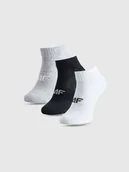Skarpetki męskie - 4F skarpetki męskie bawełniane za kostkę 3 pak 4FJWMM00USOCM499 szare - miniaturka - grafika 1