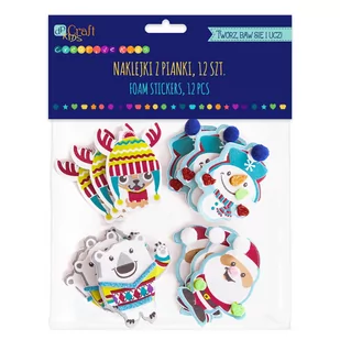 Naklejki Z Pianki Świąteczni Przyjaciele 12 Szt. Kspi-406 Dalprint - Scrapbooking - miniaturka - grafika 1