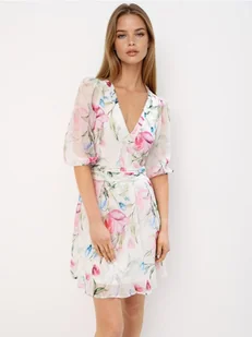 Mohito - Sukienka mini w kwiaty - biały - Sukienki - miniaturka - grafika 1