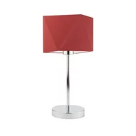 Lampy stojące - Lampka nocna LYSNE Wuhu, 60 W, E27, czerwona/chrom, 43x23 cm - miniaturka - grafika 1