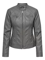 Kurtki damskie - ONLY ONLBANDIT Faux Leather Biker NOOS OTW kurtka damska, Plum Kitten, 36, Plum Kitten, 36 - miniaturka - grafika 1
