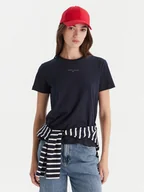Koszulki i topy damskie - Tommy Jeans T-Shirt Linear DW0DW21964 Granatowy Regular Fit - miniaturka - grafika 1