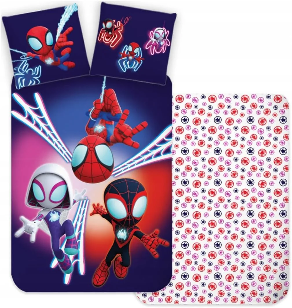 Spidey komplet pościeli dziecięcej 100x135 cm 40x60 cm bawełna