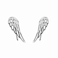 Kolczyki - Srebrne kolczyki nausznice skrzydła anioła 1,9 cm - miniaturka - grafika 1