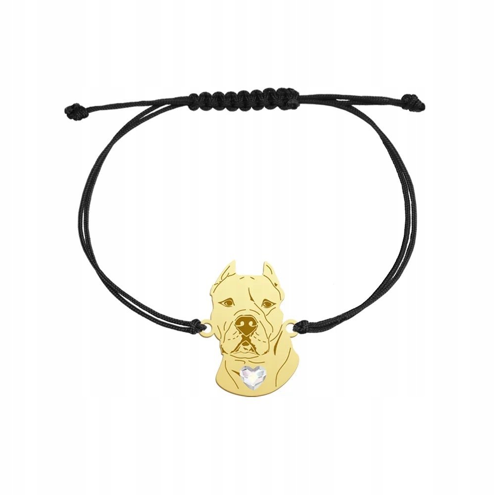 Bransoletka Złota z psem Dogo Argentino 925 Biżuteria Prezent GRAWER GRATIS