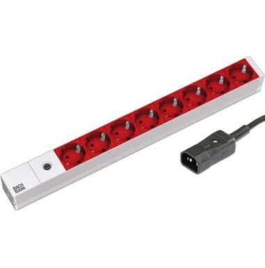 Listwa zasilająca Bachmann BACHMANN Listwa zasilająca z 19 gniazdami, 8-gniazdowa, 2300 W, wtyczka IEC320 C14, 8 m