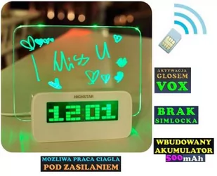 Podsłuch Otoczenia (zasięg cały świat!) Ukryty w Zegarku Biurkowym + VOX + Powiadomienie o Wejściu.. - Podsłuchy - miniaturka - grafika 1
