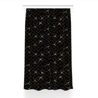 Zasłony - Zasłona przelotki Mozaika złota i czarna 150x240, Fabricsy - miniaturka - grafika 1