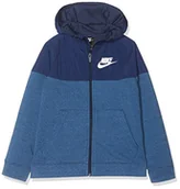 Bluzy dla chłopców - Nike bluza chłopięca B Nsw Hoodie Fz Av niebieski granatowy/biały (Midnight Navy/White) L - miniaturka - grafika 1