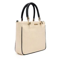 Torebki damskie - GIOSEPPOTorba damska VEAZIE| Rafia z czarną krawędzią i rafią w naturalnym odcieniu Letnia moda plażowa Zamek błyskawiczny i wewnętrzna kieszeń Torba boho do codziennego użytku i podróży, - miniaturka - grafika 1