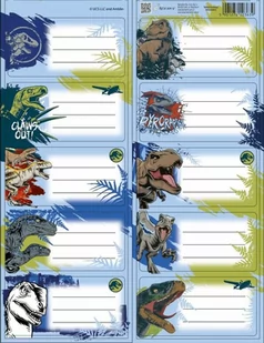 Beniamin Naklejki na zeszyty Jurassic Park - Etykiety samoprzylepne i bloki etykiet - miniaturka - grafika 1