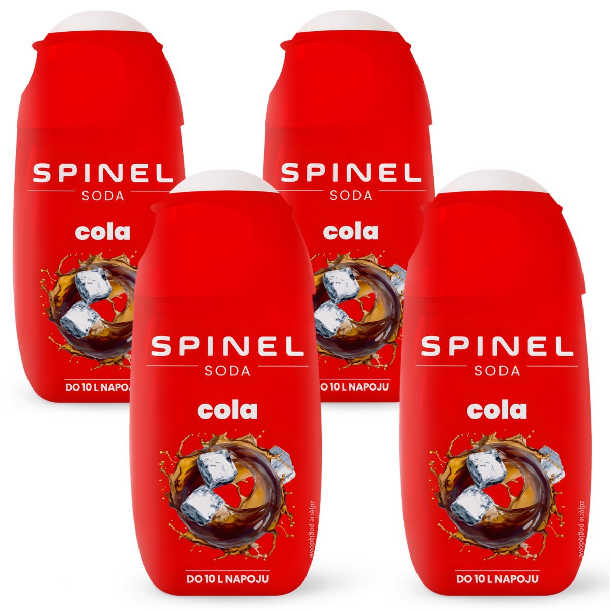 4x SYROP SPINEL SODA COLA KLASYCZNA ZERO DO SATURATORA KONCENTRAT DO 10L