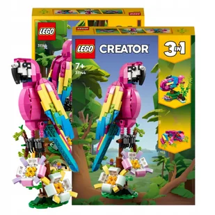 LEGO Creator Egzotyczna różowa papuga 31144 - Klocki - miniaturka - grafika 2