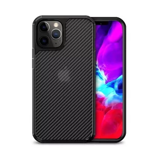 Crong Hybrid Carbon - Etui iPhone 12 Pro Max (czarny) - Etui i futerały do telefonów - miniaturka - grafika 2
