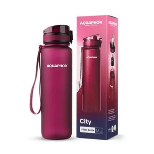 Butelka filtrująca City 1000 ml bordo - Butelki filtrujące - miniaturka - grafika 1