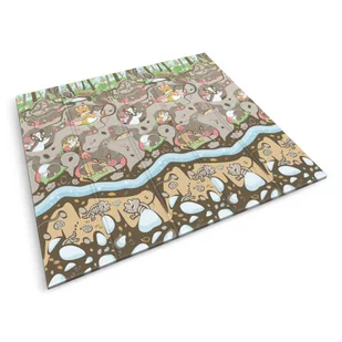 Mata piankowa składana 200 x 180 x 1 cm Nukido NK-340 ziemia - Maty piankowe - miniaturka - grafika 3