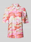 Bluzki damskie - Bluzka koszulowa o kroju regular fit z rękawem o dł. 1/2 model ‘AROLA’ - miniaturka - grafika 1