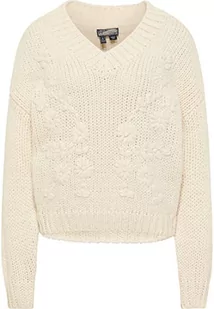 DreiMaster Gruby sweter damski 39425058, biały (wollweiss), XS-S - Swetry damskie - miniaturka - grafika 1