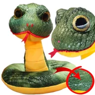 Maskotki i pluszaki - WĄŻ PLUSZOWY KOBRA Przytulanka maskotka Pluszak z dużymi oczami Zoo - miniaturka - grafika 1
