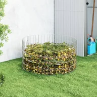 Kompostowniki - vidaXL Kompostownik ogrodowy, Ø100x50 cm, stal galwanizowana - miniaturka - grafika 1