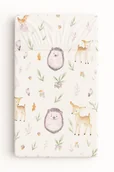 Prześcieradła dla dzieci - Prześcieradło bawełniane z gumką do łóżeczka 120x60 cm - leśna delikatność - miniaturka - grafika 1
