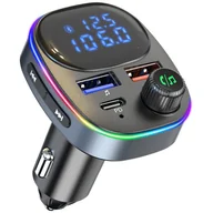 Transmitery FM - Transmiter Bluetooth Fm Samochodowy Bc82 Ładowarka Usb - miniaturka - grafika 1